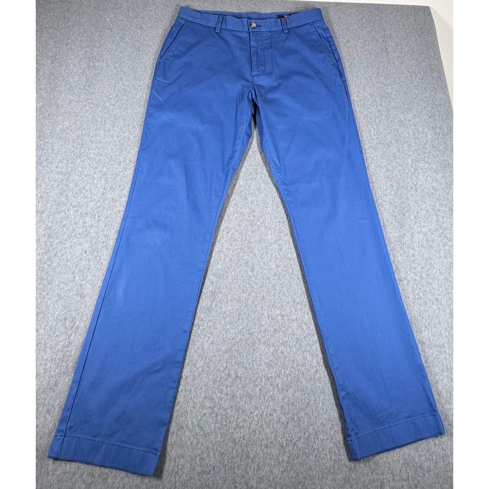 Vineyard Vines‎ Pants Men's 33x32 Slim Fit Breaker Chino Blue Straight Leg